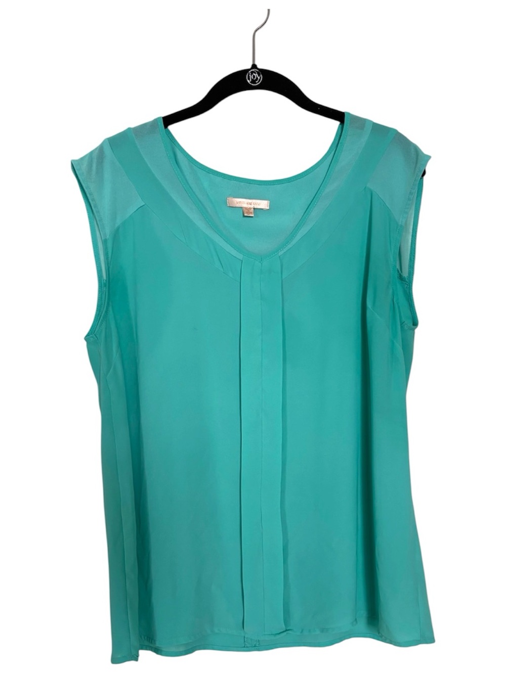 Skies Are Blue | Sleeveless Teal V-Neck Blouse | XL